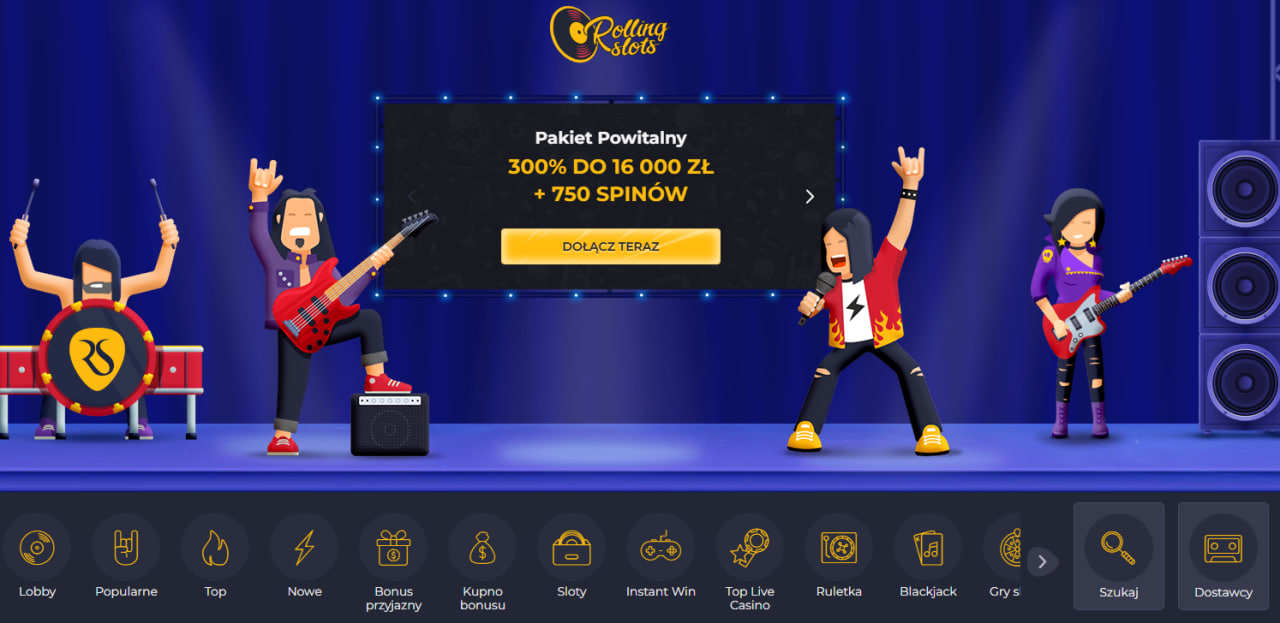 Rolling slot Kasyno — grafika marki